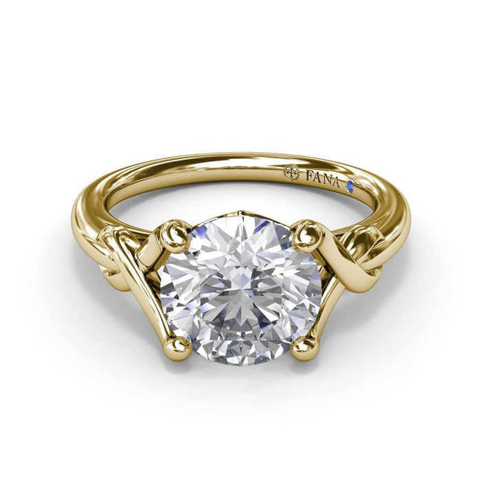 Smooth Love Knot Engagement Ring Setting