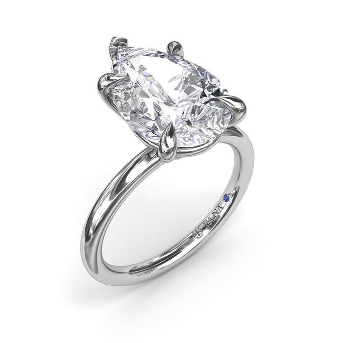 Five Prong Pear-Shape Solitaire Engagement Ring Setting
