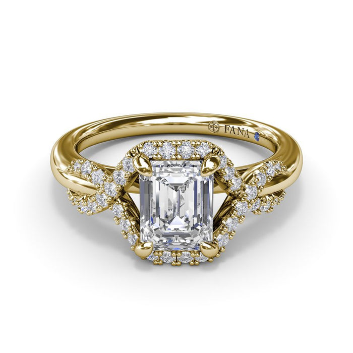 Love Knot Halo Engagement Ring Setting