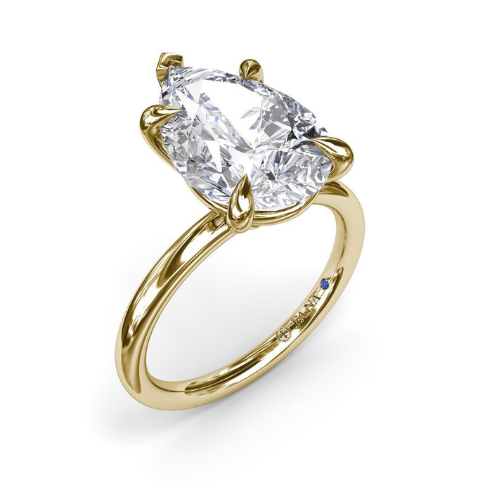 Five Prong Pear-Shape Solitaire Engagement Ring Setting