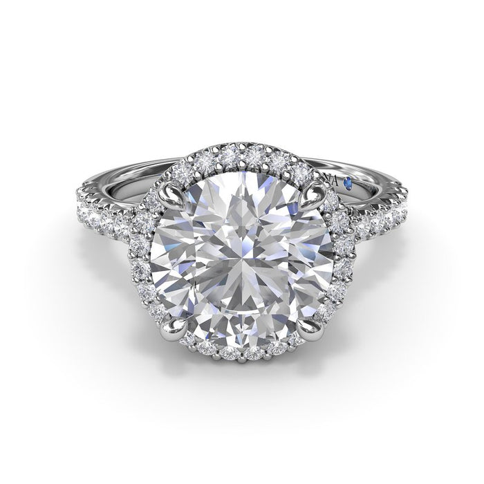 Striking and Bold Halo Engagement Ring Setting