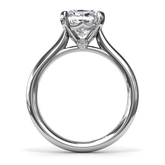 Radiant Solitaire Engagement Ring Setting