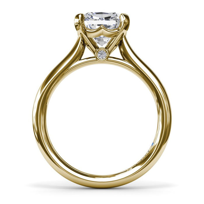 Radiant Solitaire Engagement Ring Setting