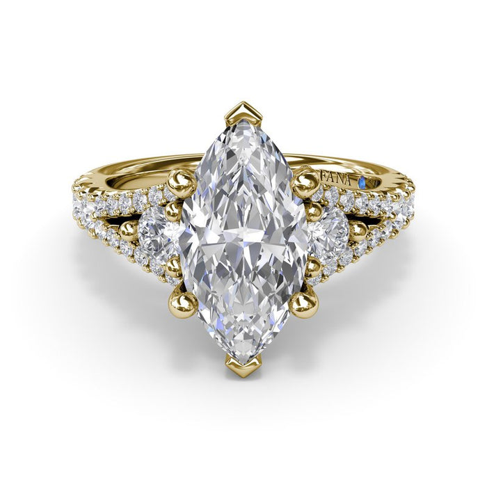 Split Shank Marquise Engagement Ring Setting