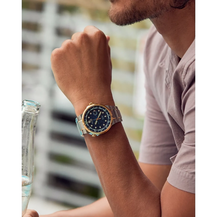 Citizen Endeavor Eco-Drive Watch, Two-Tone with Blue Dial