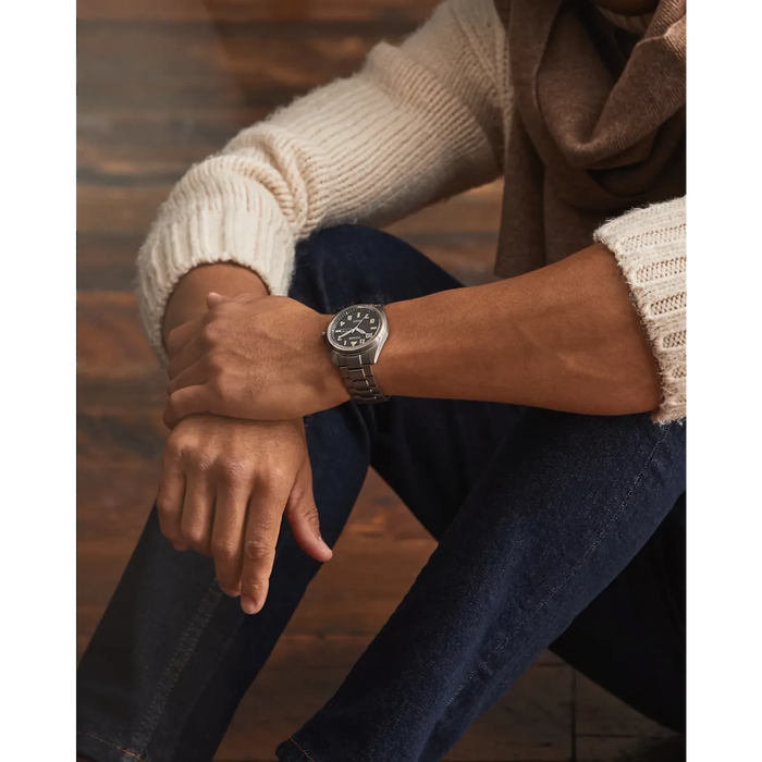 Citizen Garrison Eco-Drive Watch, Silver-Tone with Black Dial