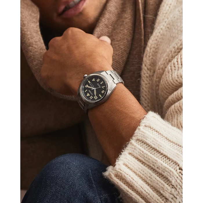 Citizen Garrison Eco-Drive Watch, Silver-Tone with Black Dial