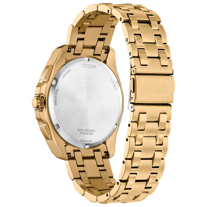 Citizen Peyton Eco-Drive Watch, Gold-Tone with Black Dial