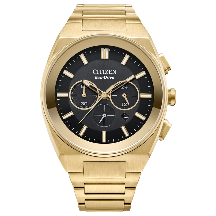 Citizen Axiom SC Eco-Drive Watch, Gold-Tone with Black Dial