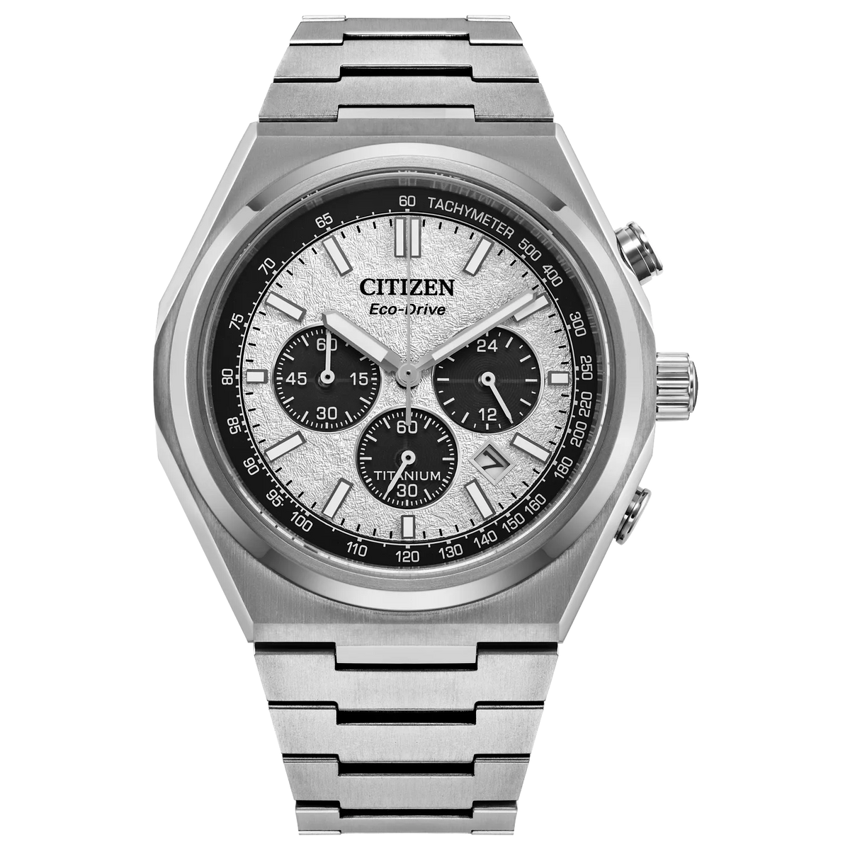 Citizen Zenshin Chrono Eco-Drive Watch, Silver-Tone with