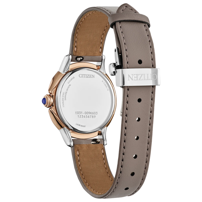 Citizen Ceci Eco-Drive Watch, Two-Tone with Taupe Dial and Taupe Strap