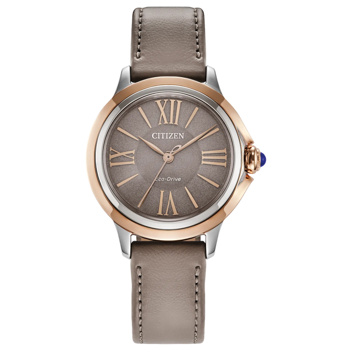 Citizen Ceci Eco-Drive Watch, Two-Tone with Taupe Dial and Taupe Strap