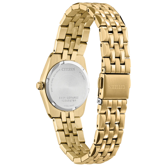 Citizen Corso Diamond Eco-Drive Watch, Gold-Tone with Black Dial