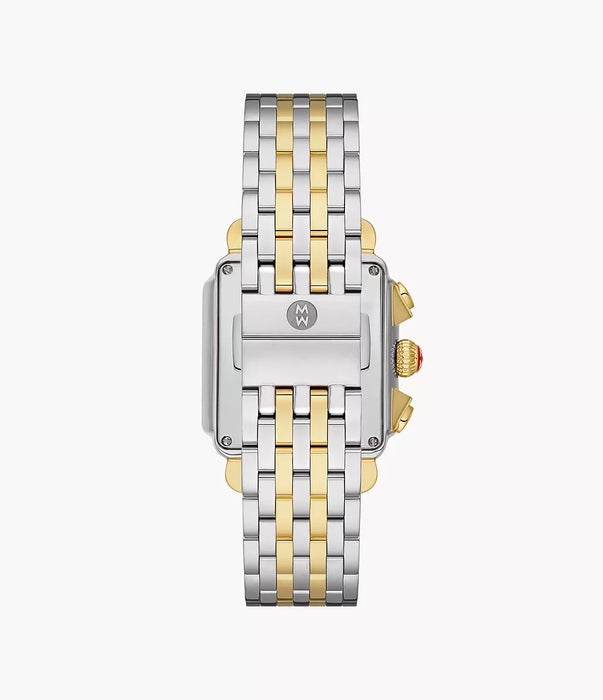 Michele Deco Diamond High Shine Watch, Two-Tone with Silver Dial