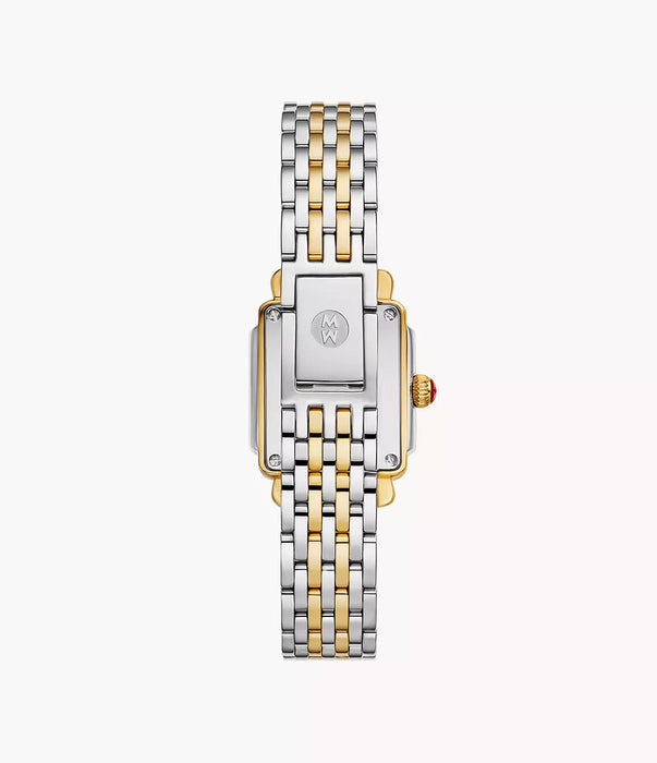 Michele Deco Madison Mini Diamond Watch, Two-Tone with White MOP Dial