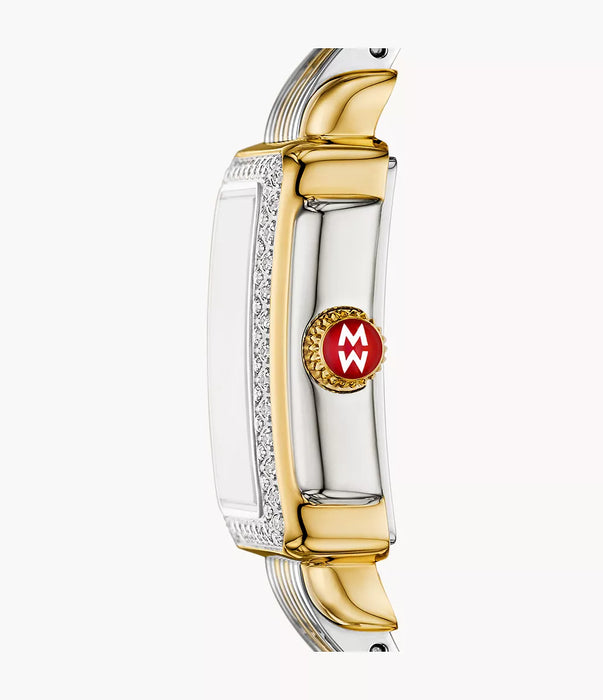 Michele Deco Madison Mini Diamond Watch, Two-Tone with White MOP Dial