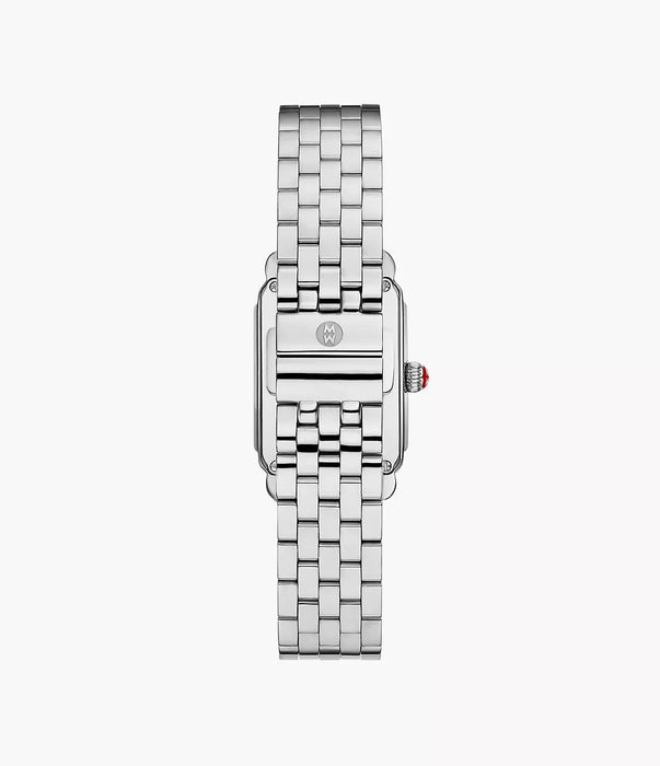 Michele Deco Park Watch, Silver-Tone with White MOP Dial