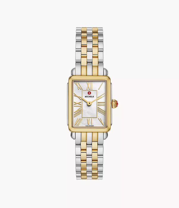 Michele Deco Park Watch, Two-Tone with White MOP Dial