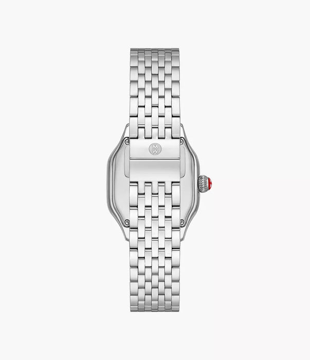 Michele Meggie Watch, Silver-Tone With White MOP Dial