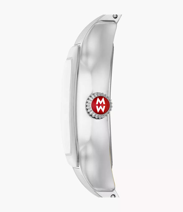 Michele Meggie Watch, Silver-Tone With White MOP Dial