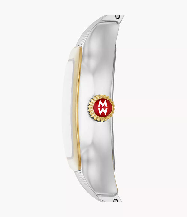 Michele Meggie Watch, Two-Tone With White MOP Dial