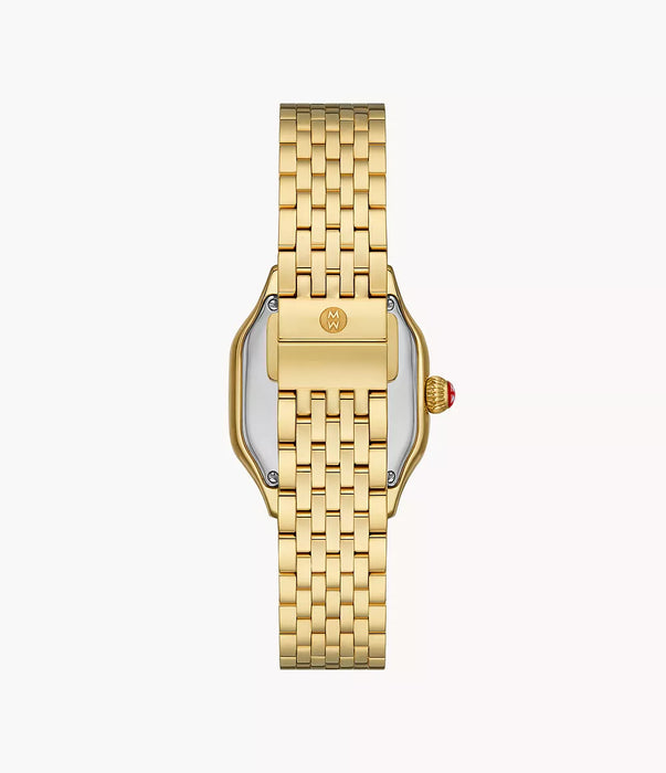Michele Meggie Watch, Gold-Tone With White MOP Dial