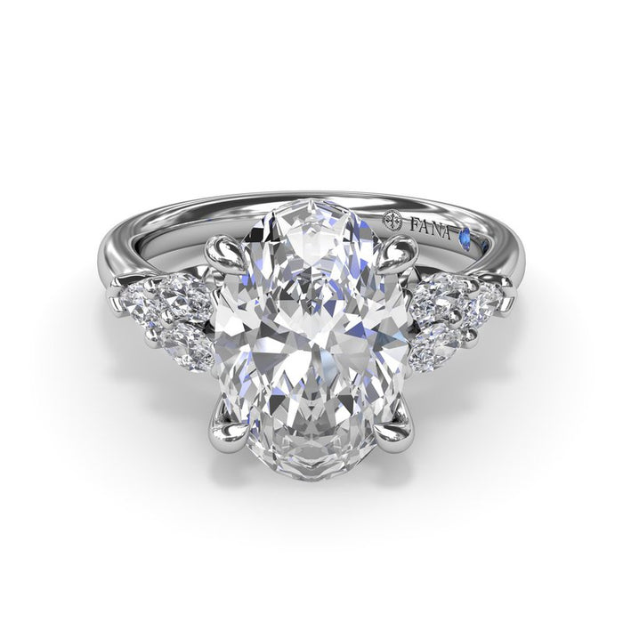 Marquise Side Stones Engagement Ring Setting