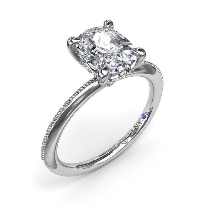 Milgrain Knife-Edge Engagement Ring Setting