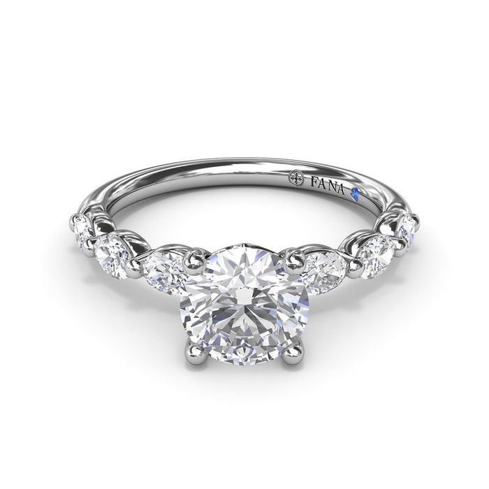 Oval Diamond Shank Engagement Ring Setting