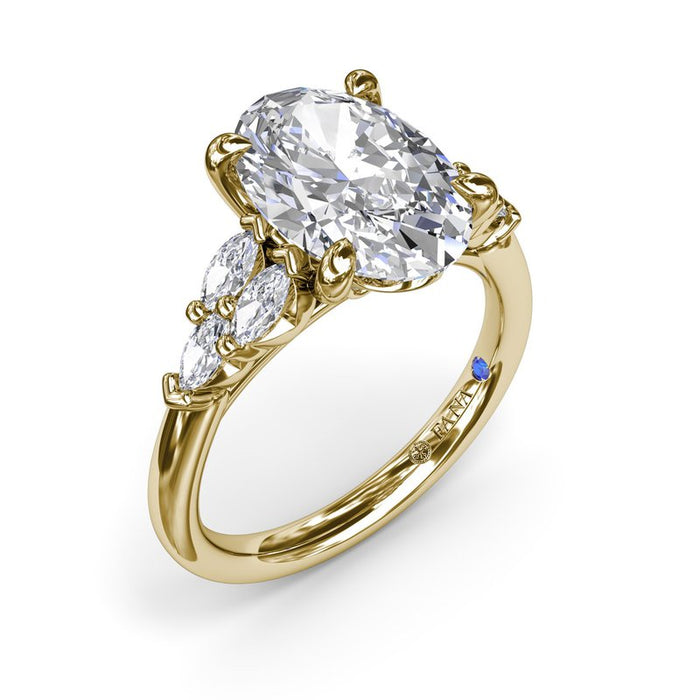 Marquise Side Stones Engagement Ring Setting