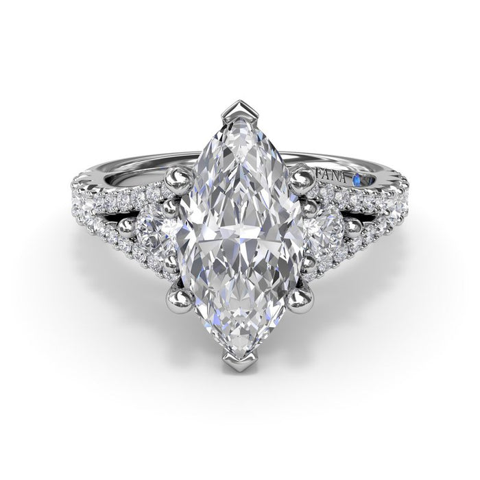 Split Shank Marquise Engagement Ring Setting