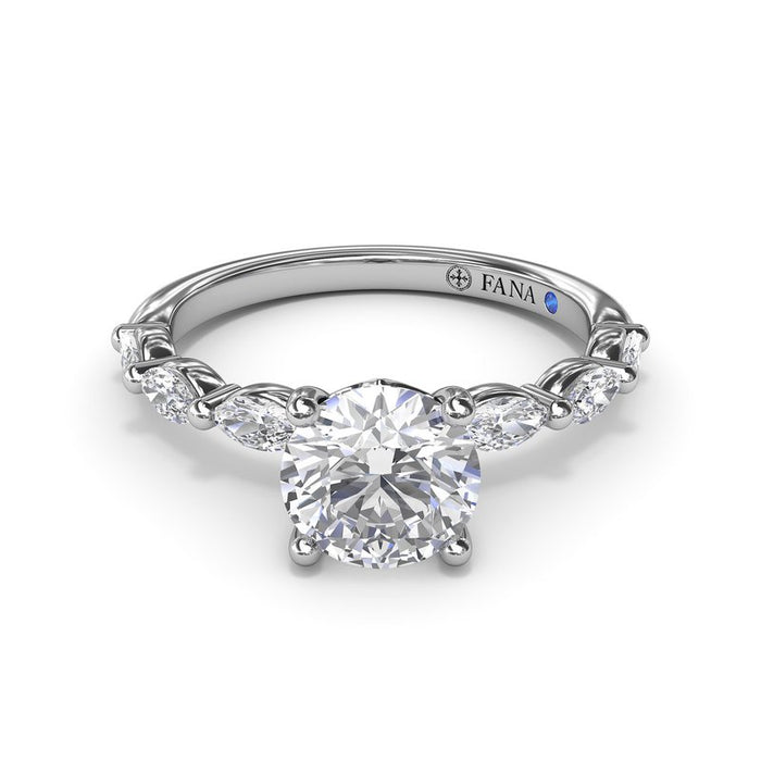 Marquise Diamond Shank Engagement Ring Setting