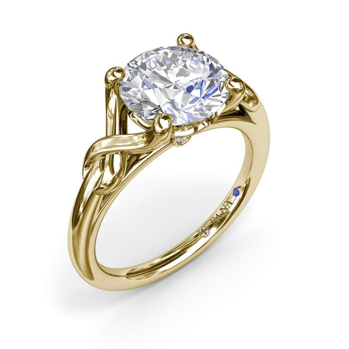 Smooth Love Knot Engagement Ring Setting