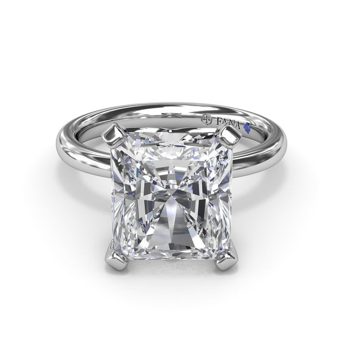 Radiant Cut Solitaire Engagement Ring Setting