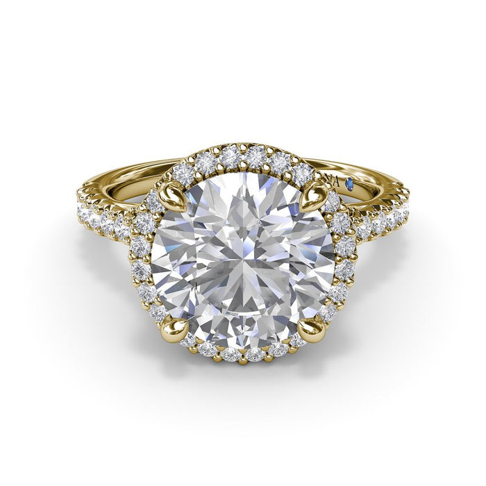 Striking and Bold Halo Engagement Ring Setting