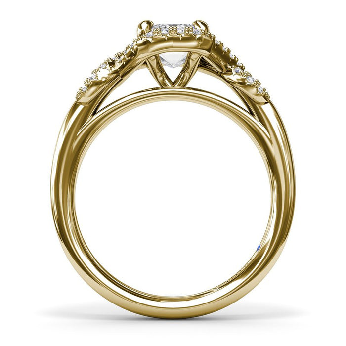 Love Knot Halo Engagement Ring Setting
