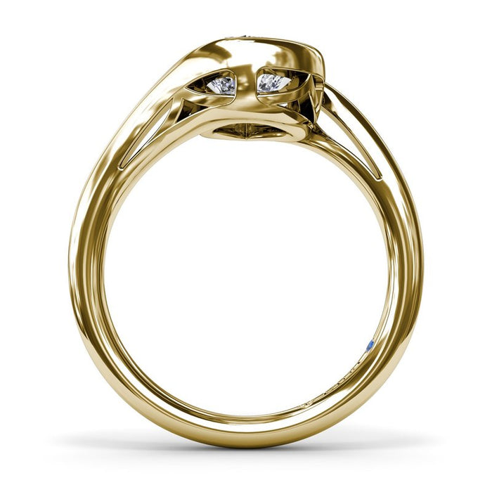 Bypass Pear-Shape Engagement Ring Setting