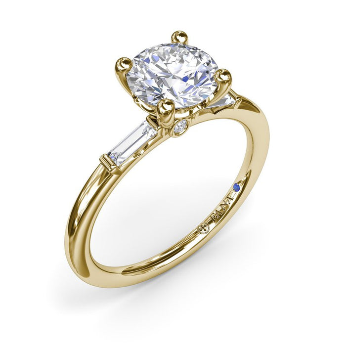 Baguette Side Stone Engagement Ring Setting