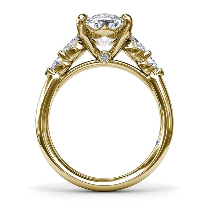 Marquise Side Stones Engagement Ring Setting