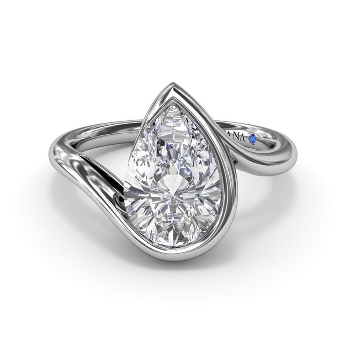 Bypass Pear-Shape Engagement Ring Setting