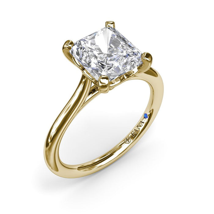 Radiant Solitaire Engagement Ring Setting