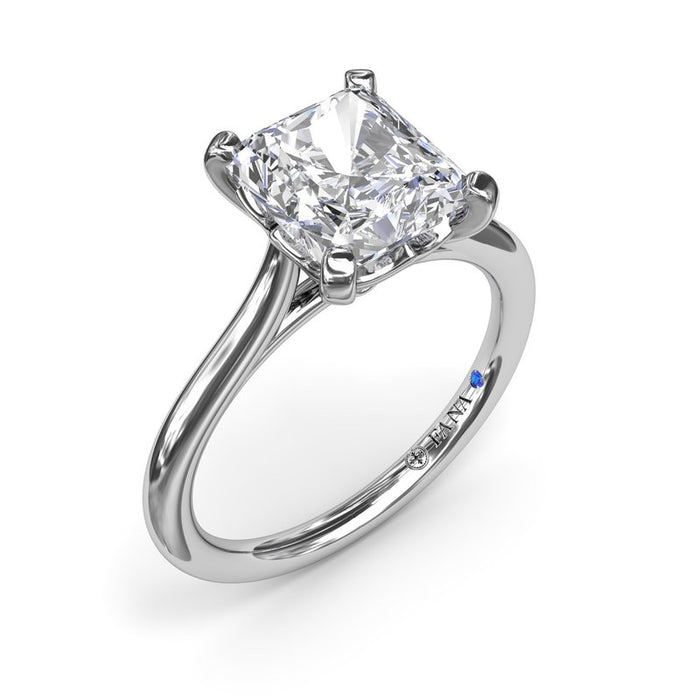 Radiant Solitaire Engagement Ring Setting