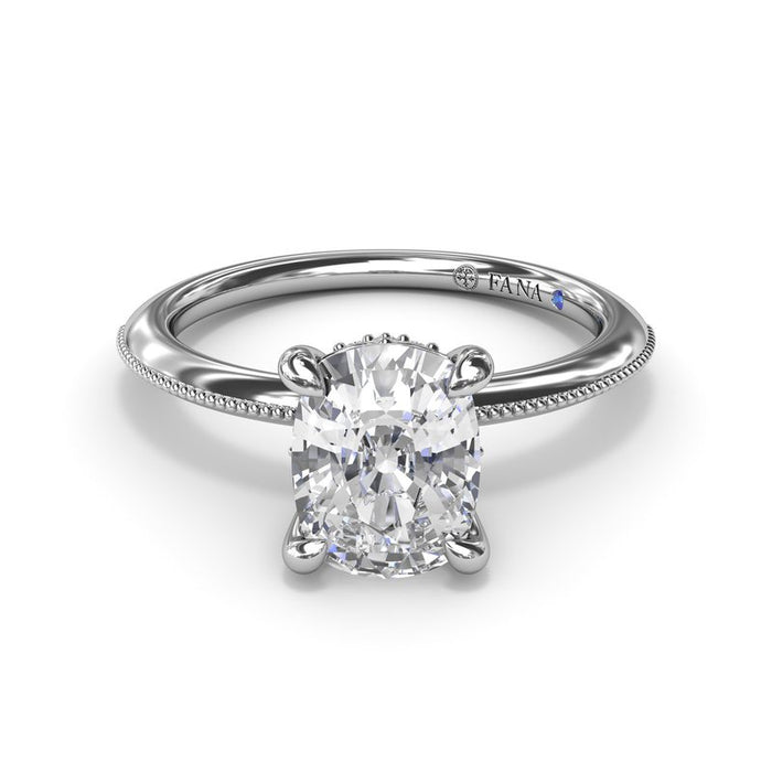 Milgrain Knife-Edge Engagement Ring Setting