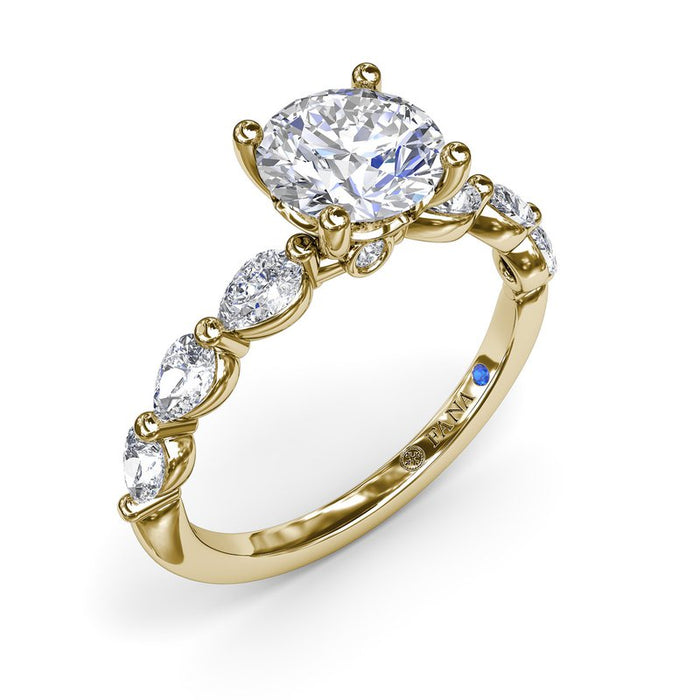 Pear-Shape Diamond Shank Engagement Ring Setting