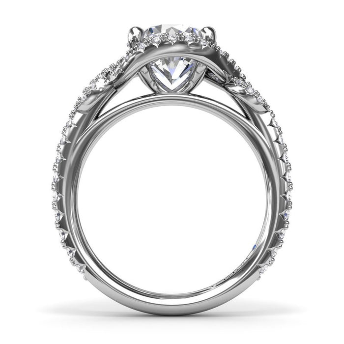 Love Knot Halo Engagement Ring Setting