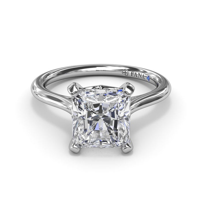 Radiant Solitaire Engagement Ring Setting