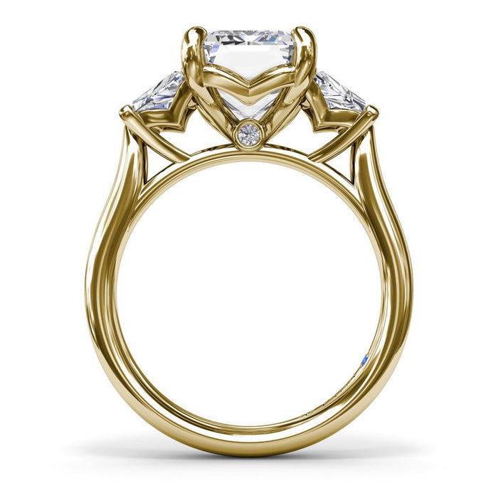 Trapezoid Side Stones Engagement Ring Setting