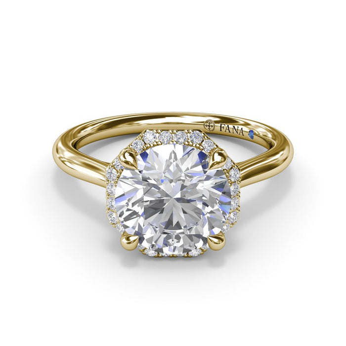 Octagon Halo Engagement Ring Setting
