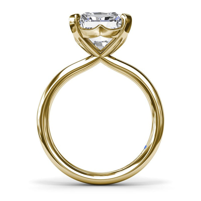 Radiant Cut Solitaire Engagement Ring Setting