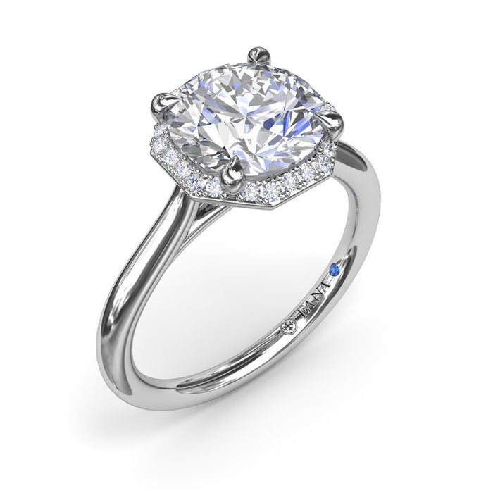 Octagon Halo Engagement Ring Setting
